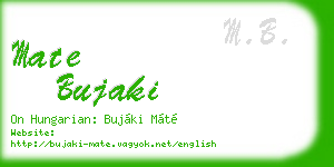 mate bujaki business card