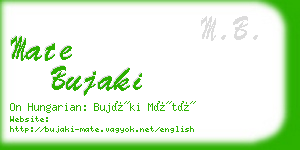 mate bujaki business card